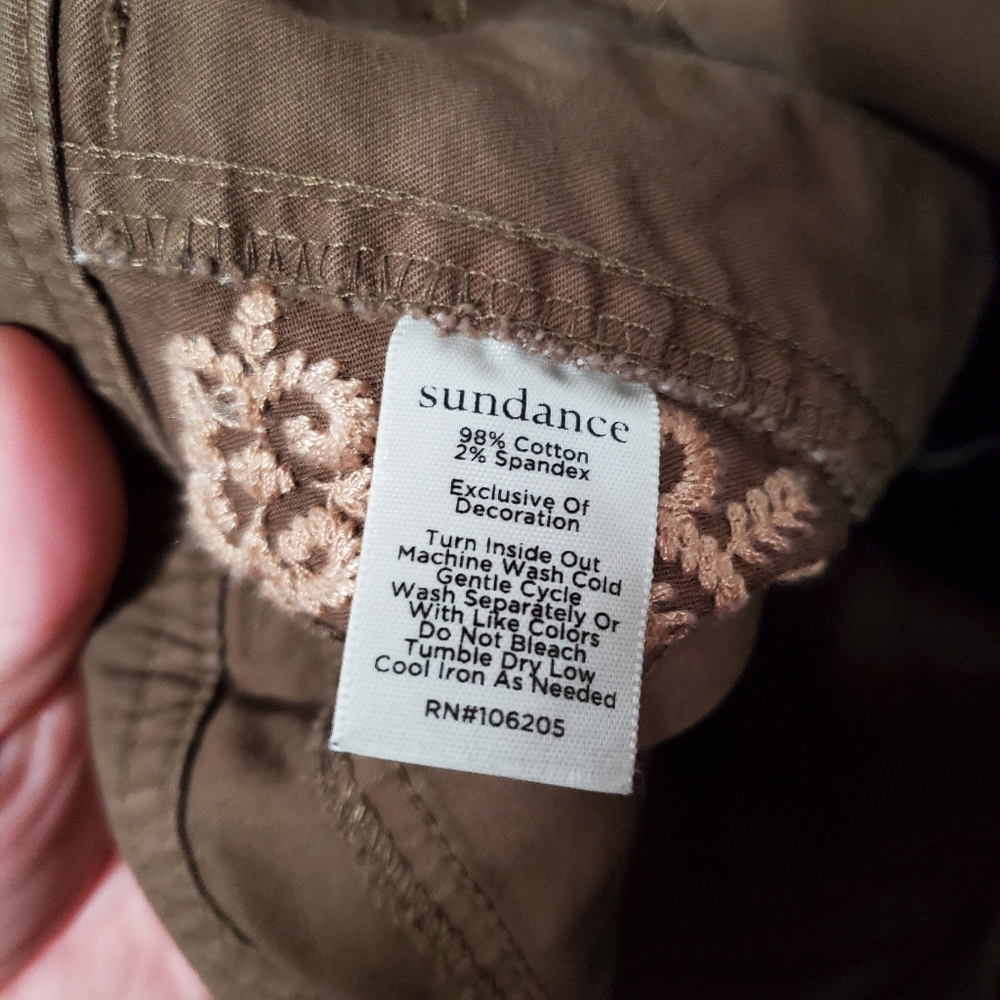 Sundance Melbourne Embroidered Cargo Jogger Pant Army Green Women’s Sz 6 Utility - Picture 7 of 10